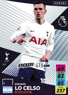 Sticker Giovani Lo Celso - English Premier League 2021-2022. Adrenalyn XL n. 309 - Panini