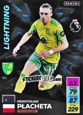 Figurina Przemyslaw Placheta - English Premier League 2021-2022. Adrenalyn XL - Panini