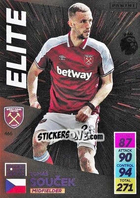 Cromo Tomáš Soucek - English Premier League 2021-2022. Adrenalyn XL - Panini