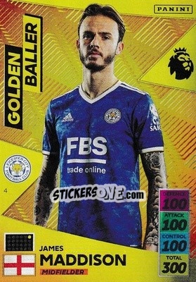 Sticker James Maddison - English Premier League 2021-2022. Adrenalyn XL n. 4 - Panini