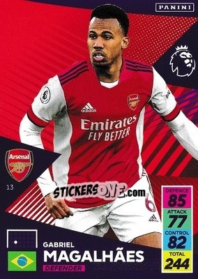 Sticker Gabriel Magalhaes - English Premier League 2021-2022. Adrenalyn XL n. 13 - Panini