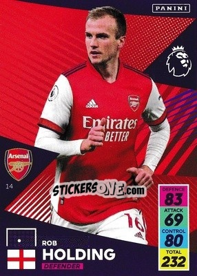 Cromo Rob Holding - English Premier League 2021-2022. Adrenalyn XL - Panini