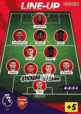 Sticker Line-Up - English Premier League 2021-2022. Adrenalyn XL n. 27 - Panini