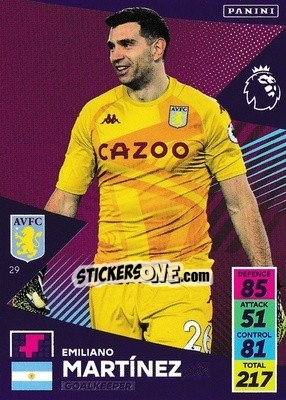 Sticker Emiliano Martínez - English Premier League 2021-2022. Adrenalyn XL n. 29 - Panini