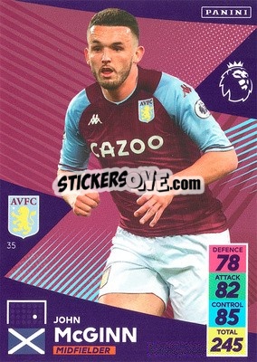 Sticker John McGinn - English Premier League 2021-2022. Adrenalyn XL n. 35 - Panini
