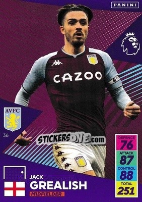 Sticker Jack Grealish - English Premier League 2021-2022. Adrenalyn XL - Panini