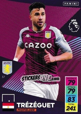 Sticker Mahmoud Trézéguet - English Premier League 2021-2022. Adrenalyn XL - Panini