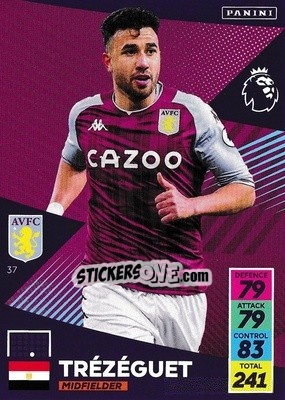 Sticker Mahmoud Trézéguet - English Premier League 2021-2022. Adrenalyn XL n. 37 - Panini