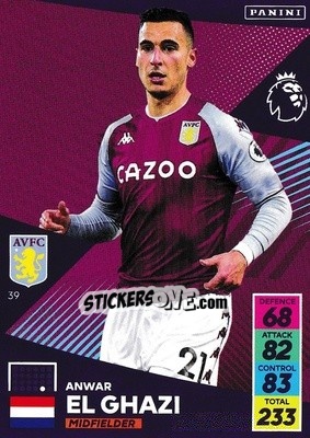 Sticker Anwar El Ghazi - English Premier League 2021-2022. Adrenalyn XL n. 39 - Panini
