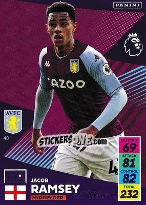 Sticker Jacob Ramsey - English Premier League 2021-2022. Adrenalyn XL - Panini