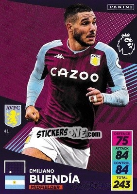 Sticker Emiliano Buendía - English Premier League 2021-2022. Adrenalyn XL n. 41 - Panini