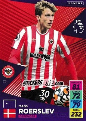 Sticker Mads Roerslev - English Premier League 2021-2022. Adrenalyn XL n. 52 - Panini