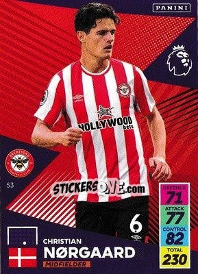 Sticker Christian Norgaard - English Premier League 2021-2022. Adrenalyn XL n. 53 - Panini
