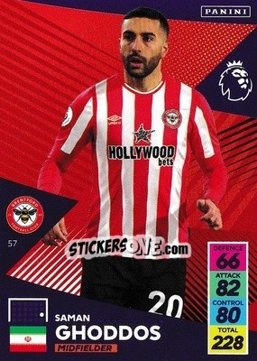Sticker Saman Ghoddos - English Premier League 2021-2022. Adrenalyn XL - Panini