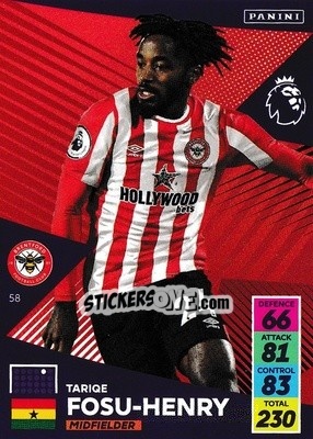 Sticker Tariqe Fosu-Henry - English Premier League 2021-2022. Adrenalyn XL n. 58 - Panini