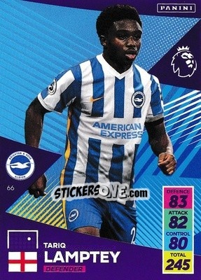 Sticker Tariq Lamptey - English Premier League 2021-2022. Adrenalyn XL n. 66 - Panini