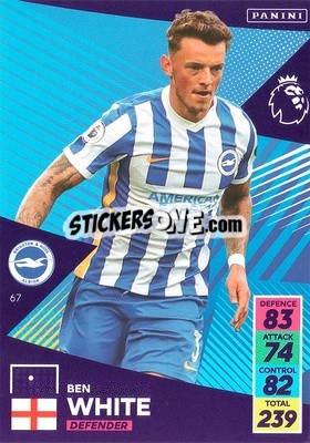 Sticker Ben White - English Premier League 2021-2022. Adrenalyn XL n. 67 - Panini