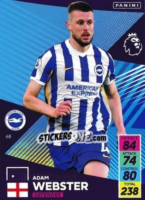 Sticker Adam Webster - English Premier League 2021-2022. Adrenalyn XL n. 68 - Panini
