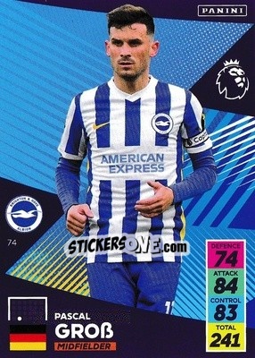 Sticker Pascal Gross - English Premier League 2021-2022. Adrenalyn XL - Panini