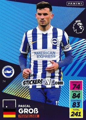 Sticker Pascal Gross - English Premier League 2021-2022. Adrenalyn XL n. 74 - Panini