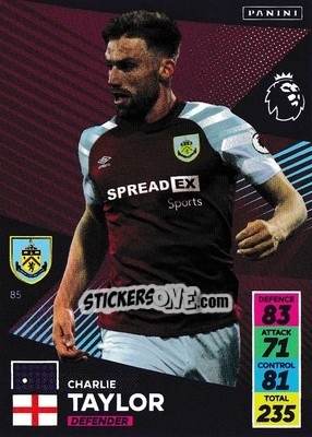 Sticker Charlie Taylor - English Premier League 2021-2022. Adrenalyn XL - Panini