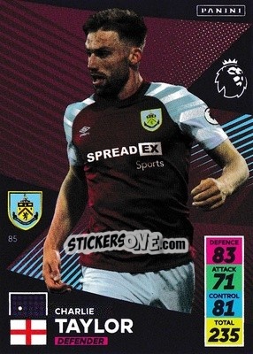 Cromo Charlie Taylor - English Premier League 2021-2022. Adrenalyn XL - Panini