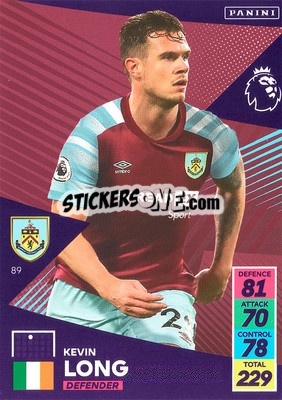 Sticker Kevin Long - English Premier League 2021-2022. Adrenalyn XL n. 89 - Panini
