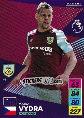 Sticker Matej Vydra - English Premier League 2021-2022. Adrenalyn XL n. 98 - Panini