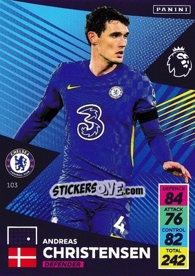 Sticker Andreas Christensen - English Premier League 2021-2022. Adrenalyn XL - Panini