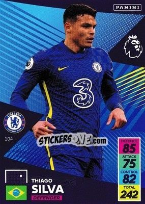 Sticker Thiago Silva - English Premier League 2021-2022. Adrenalyn XL n. 104 - Panini