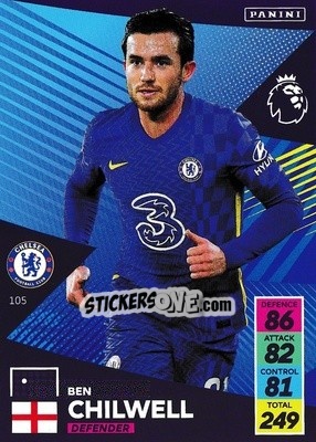 Sticker Ben Chilwell - English Premier League 2021-2022. Adrenalyn XL n. 105 - Panini