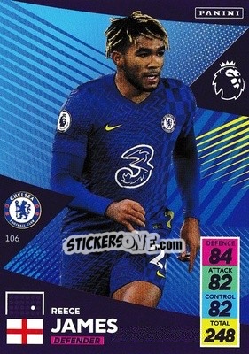 Sticker Reece James - English Premier League 2021-2022. Adrenalyn XL - Panini