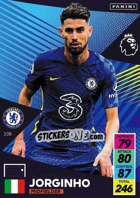 Sticker Jorginho - English Premier League 2021-2022. Adrenalyn XL n. 108 - Panini