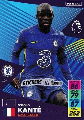 Sticker N'Golo Kante - English Premier League 2021-2022. Adrenalyn XL n. 109 - Panini