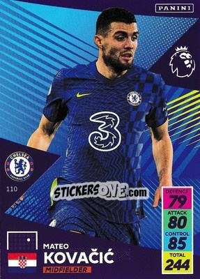 Sticker Mateo Kovacic - English Premier League 2021-2022. Adrenalyn XL n. 110 - Panini