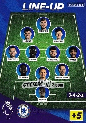 Sticker Line-Up - English Premier League 2021-2022. Adrenalyn XL n. 117 - Panini
