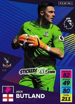 Sticker Jack Butland - English Premier League 2021-2022. Adrenalyn XL n. 119 - Panini