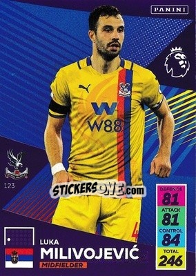 Sticker Luka Milivojevic - English Premier League 2021-2022. Adrenalyn XL n. 123 - Panini