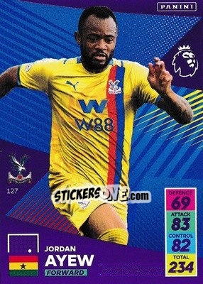Sticker Jordan Ayew - English Premier League 2021-2022. Adrenalyn XL n. 127 - Panini
