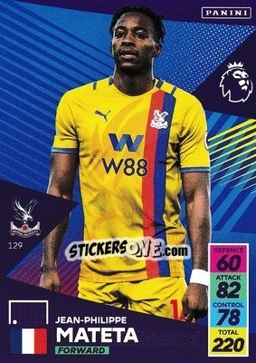 Sticker Jean-Philippe Mateta - English Premier League 2021-2022. Adrenalyn XL n. 129 - Panini