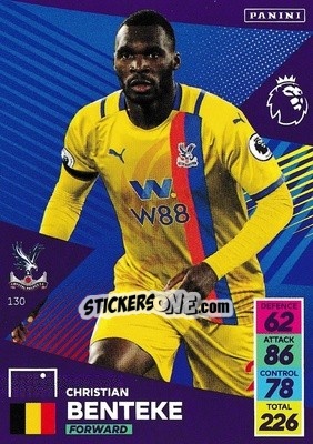 Sticker Christian Benteke - English Premier League 2021-2022. Adrenalyn XL - Panini