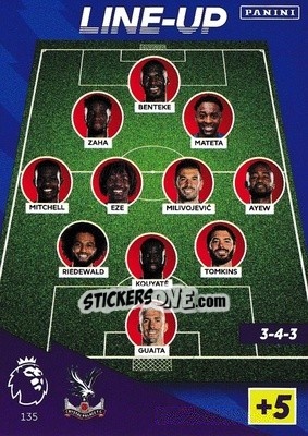 Sticker Line-Up - English Premier League 2021-2022. Adrenalyn XL n. 135 - Panini