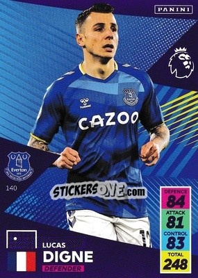 Sticker Lucas Digne - English Premier League 2021-2022. Adrenalyn XL n. 140 - Panini