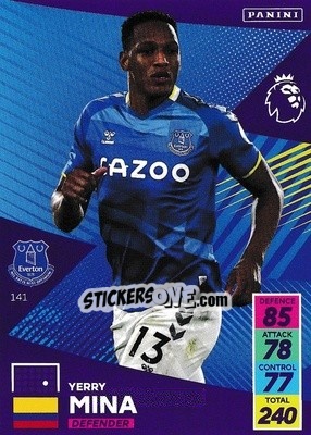 Sticker Yerry Mina - English Premier League 2021-2022. Adrenalyn XL n. 141 - Panini