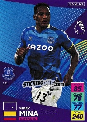 Cromo Yerry Mina - English Premier League 2021-2022. Adrenalyn XL - Panini