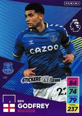 Sticker Ben Godfrey - English Premier League 2021-2022. Adrenalyn XL - Panini