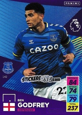 Sticker Ben Godfrey - English Premier League 2021-2022. Adrenalyn XL n. 142 - Panini