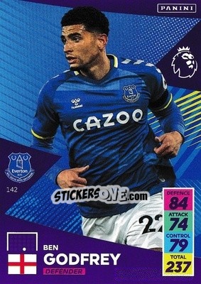 Figurina Ben Godfrey - English Premier League 2021-2022. Adrenalyn XL - Panini