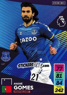 Sticker André Gomes - English Premier League 2021-2022. Adrenalyn XL n. 147 - Panini
