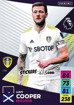 Figurina Liam Cooper - English Premier League 2021-2022. Adrenalyn XL - Panini